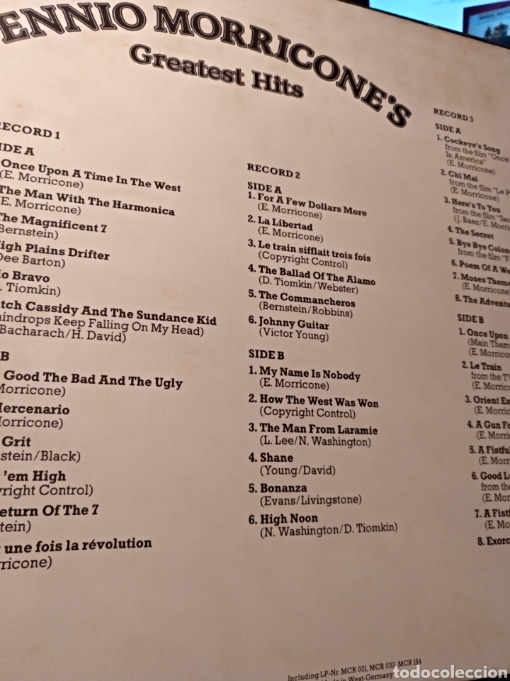 Discos de vinilo: Ennio Morricone Hits. 3 LP - Foto 2