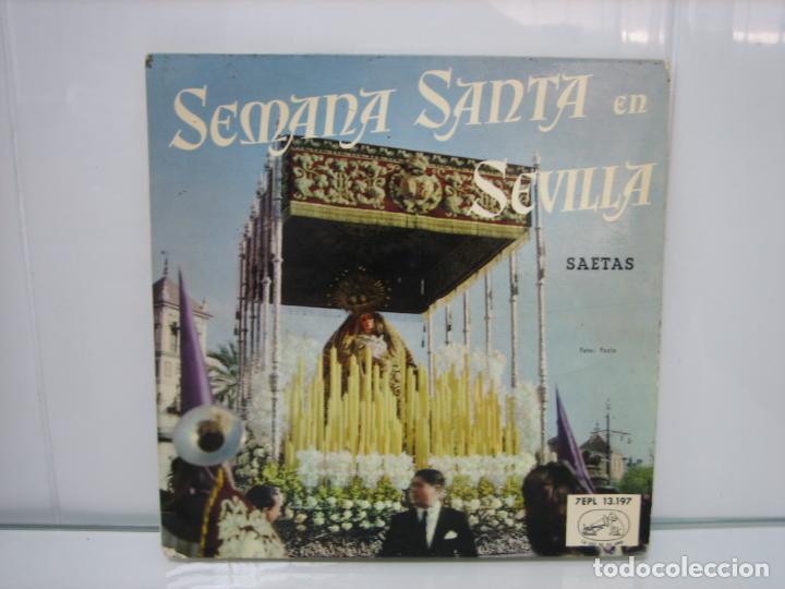 Discos de vinilo: Singles Saetas de Semana Santa Sevilla - Foto 1