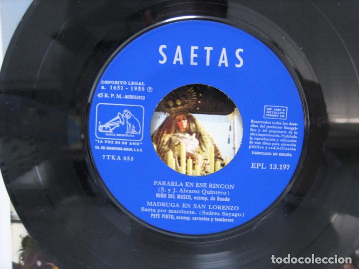 Discos de vinilo: Singles Saetas de Semana Santa Sevilla - Foto 2