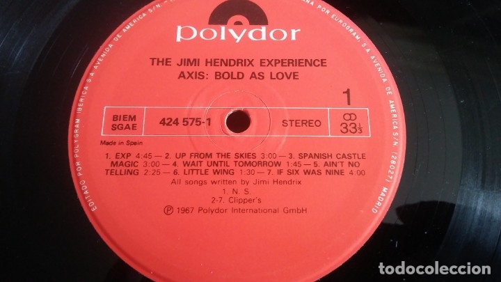 Discos de vinilo: Jimi Hendrix experience. Axis bold as love - Foto 2