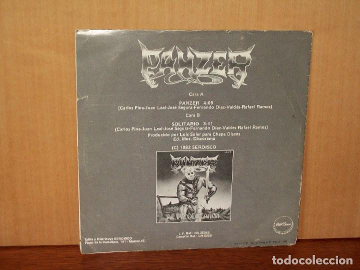 Discos de vinilo: PANZER  -    SOLITARIO  -  PANZER  -     SINGLE - Foto 2