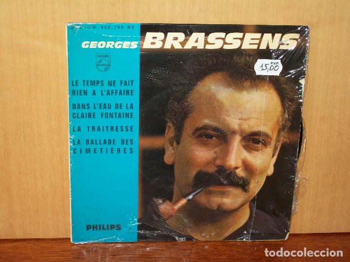 Discos de vinilo: GEORGES  BRASSENS  -    EP  4   CANCIONES - Foto 1