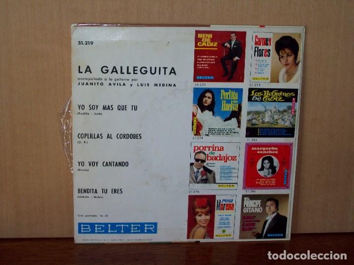 Discos de vinilo: LA  GALLEGUITA  -  EP  DE  4  CANCIONES - Foto 2