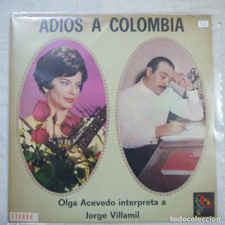 Vinyl records: OLGA ACEVEDO INTERPRETA A JORGE VILLAMIL - ADIOS A COLOMBIA - LP A&Ntilde;OS 70 COLOMBIA
