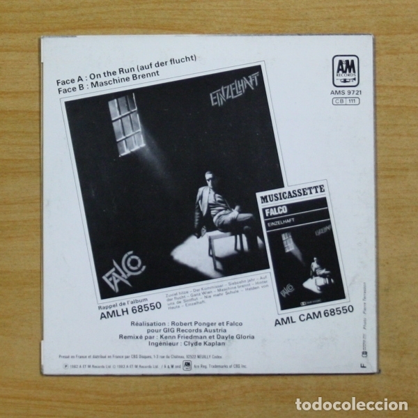 Discos de vinilo: FALCO - ON THE RUN - SINGLE - Foto 2