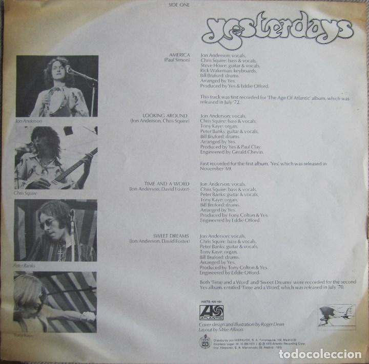 Discos de vinilo: YES: YESTERDAYS - Foto 3