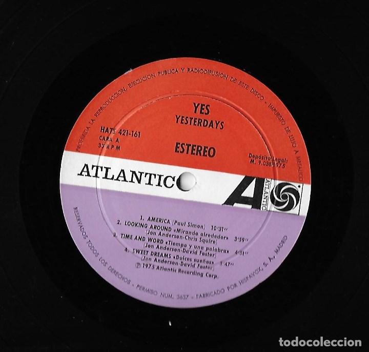 Discos de vinilo: YES: YESTERDAYS - Foto 4