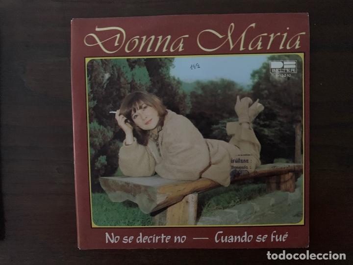 Disques de vinyle: Donna Maria ?&ndash; No Se Decirte No / Cuando Se Fu&eacute; Sello: Belter ?&ndash; 1-10.210, Belter ?&ndash; 1-10 210