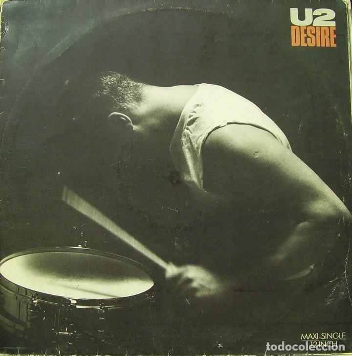 Discos de vinilo: U2 - DESIRE MAXI SINGLE SPAIN 1988 - Foto 1