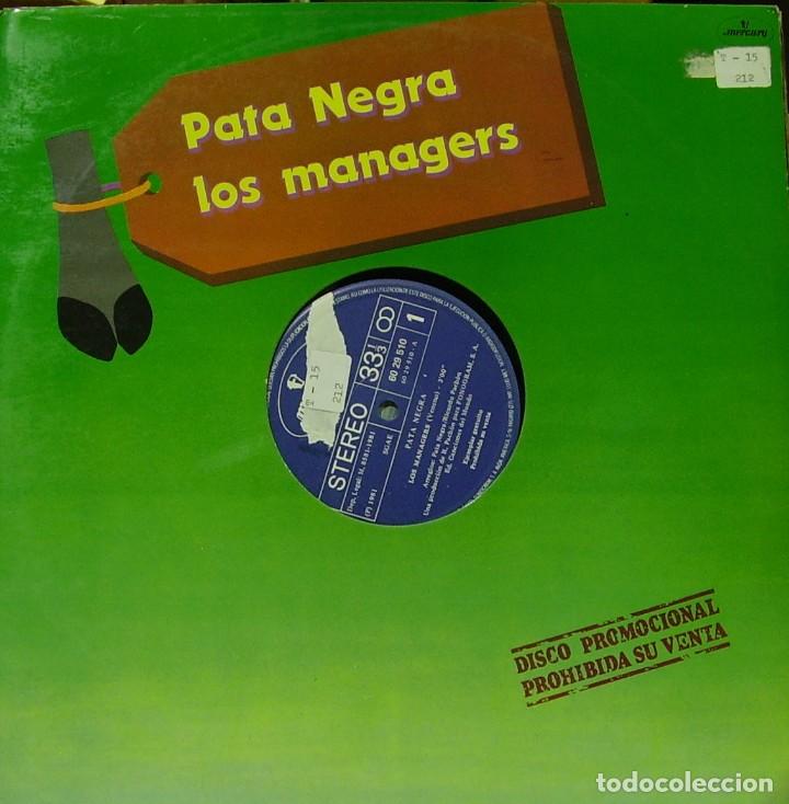 Discos de vinilo: PATA NEGRA - LOS MANAGERS MAXI SINGLE SPAIN PROMO 1981 - Foto 1