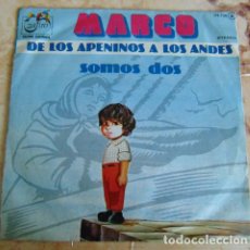 Discos de vinilo: MARCO - DE LOS APENINOS A LOS ANDES - SOMOS DOS - SINGLE ZAFIRO 1977