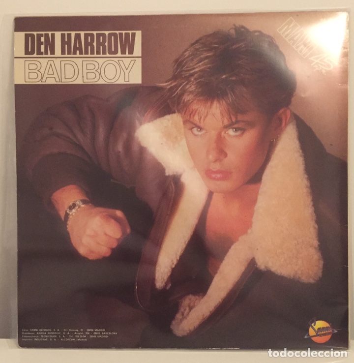Discos de vinilo: DEN HARROW-BAD BOY-MAXI SINGLE 1985 - Foto 2