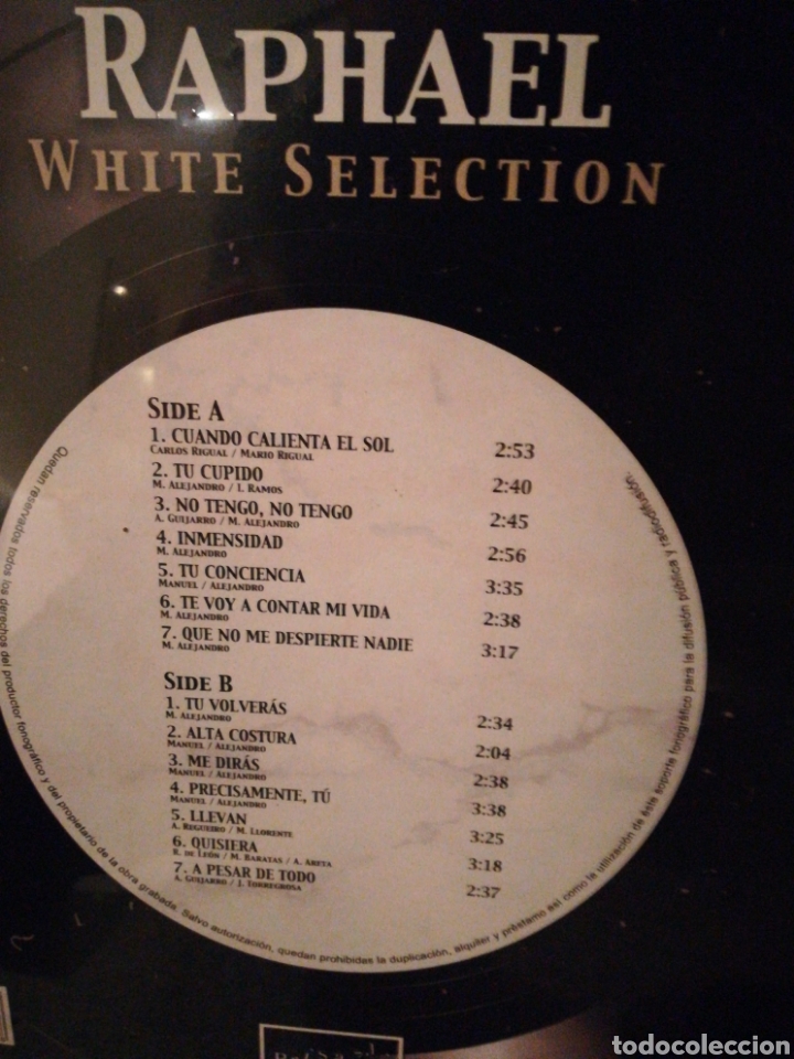 Discos de vinilo: Raphael lp white selection Espa&ntilde;a 2019 precintado - Foto 3