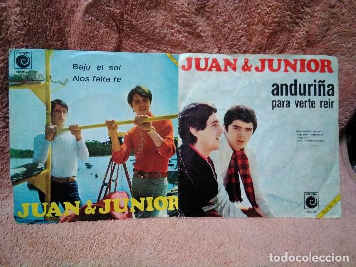 Discos de vinilo: Dos singles de Juan & Junior - Foto 1