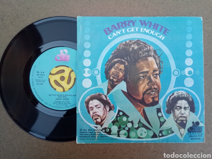 Discos de vinilo: Barry White Single Cant Get Enough - Foto 2