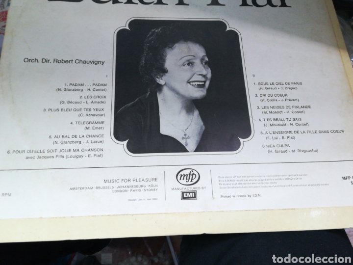 Discos de vinilo: Edith piaf lp mfp Francia - Foto 2