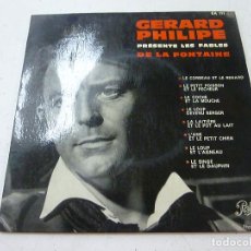 Disques de vinyle: GERARD PHILIPE -PRESENTE LES FABLES DE LA FONTAINE -N. Lote 156537386