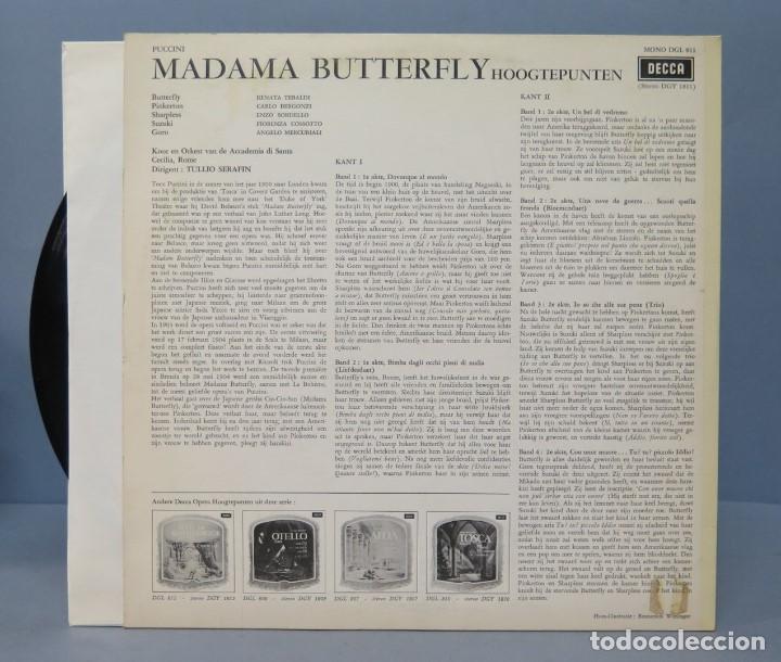 Discos de vinilo: LP. MADAME BUTTERFLY. PUCCINI - Foto 2