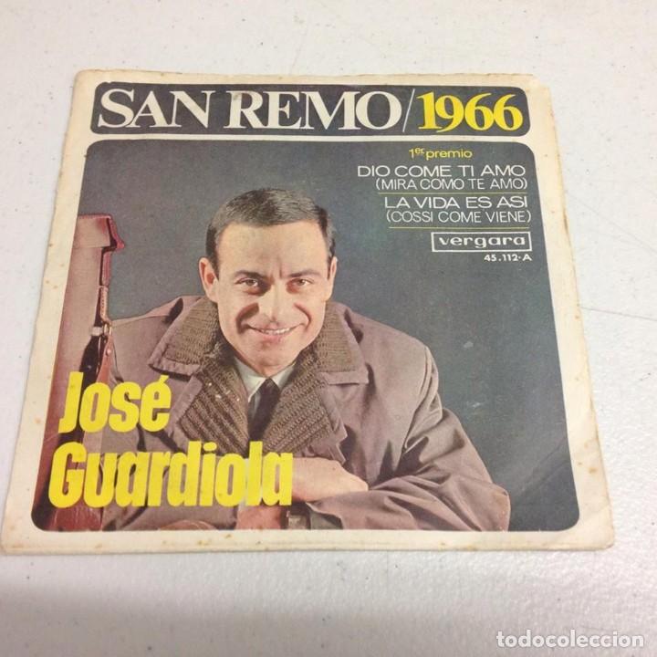 Discos de vinilo: Jose Guardiola &lrm;&ndash; San Remo / 1966 - Foto 1