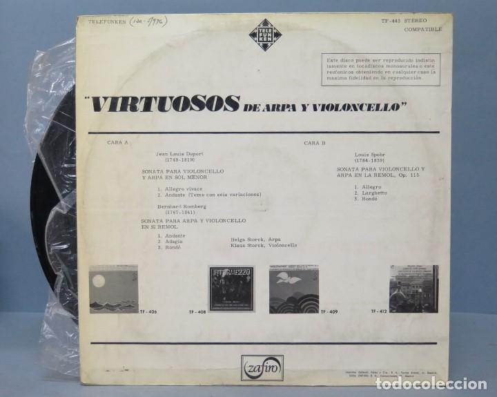 Discos de vinilo: LP. VIRTUOSOS DE ARPA Y VIOLONCELLO - Foto 2