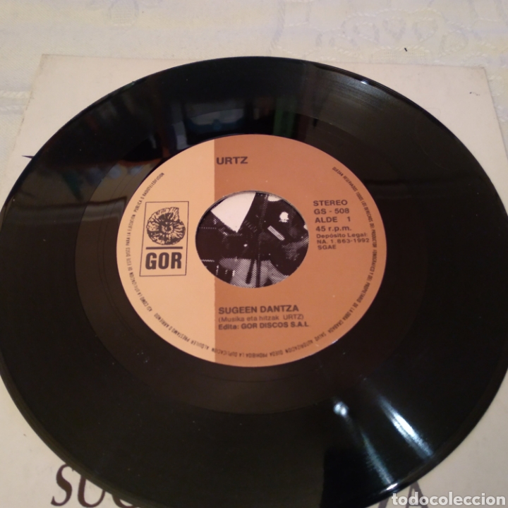 Discos de vinilo: URTZ. SUGEEN DANTZA. ZELATAN. SINGLE - Foto 3