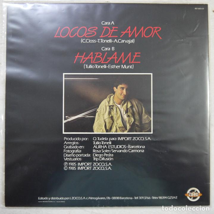 Discos de vinilo: ERNESTO - LOCOS DE AMOR - MAXISINGLE 1985 - Foto 2