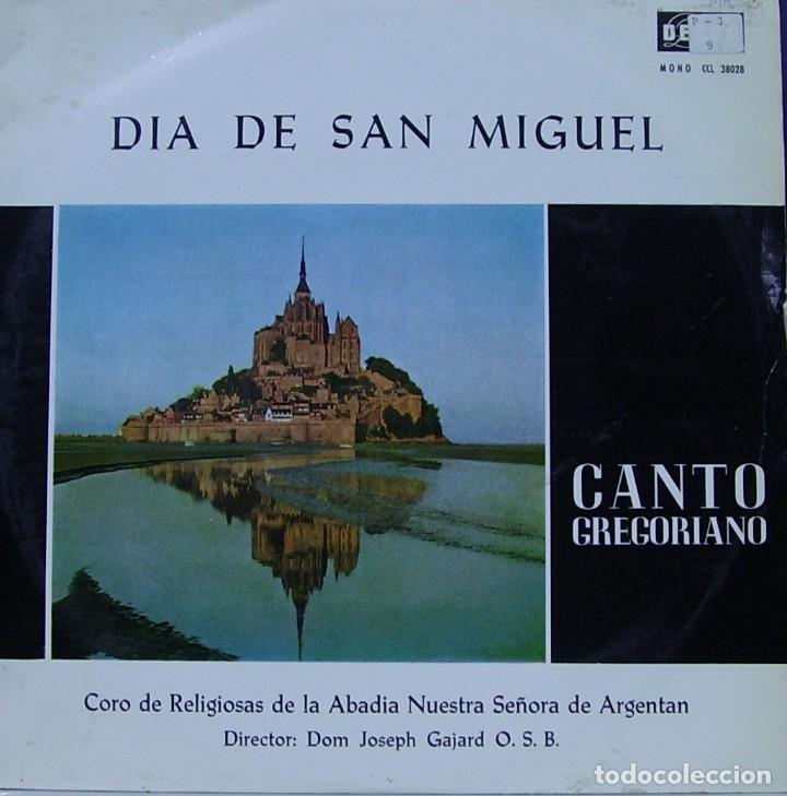 Discos de vinilo: CORO RELIGIOSAS DE LA ABADIA NTRA SRA DE ARGENTAN - DIA DE SAN MIGUEL CANTO GREGORIANO LP 1966