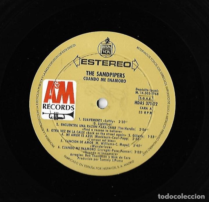 Discos de vinilo: SANDPIPERS, THE: CUANDO ME ENAMORO (SOFTLY) - Foto 3