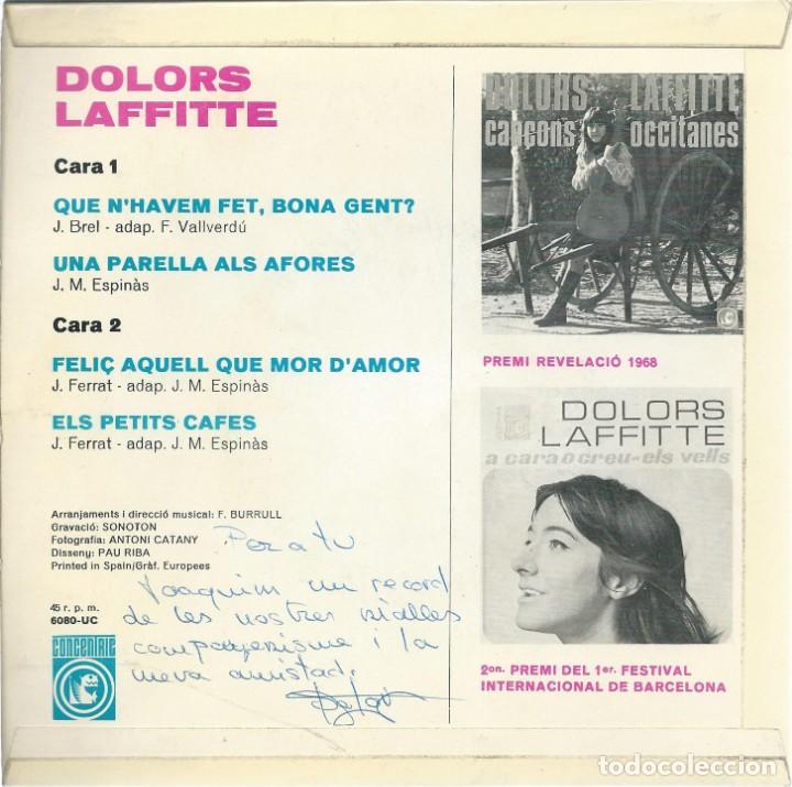 Discos de vinilo: DOLORS LAFFITTE, UNA PARELLA ALS AFORES, CONCENTRIC 1969. - Foto 2
