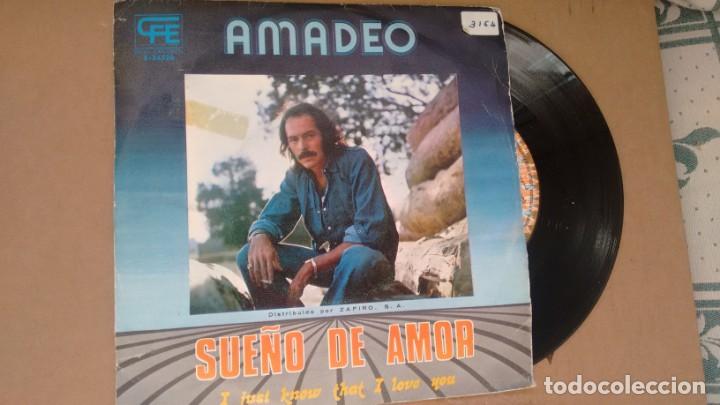 Disques de vinyle: SINGLE (VINILO) DE  AMADEO A&Ntilde;OS 70