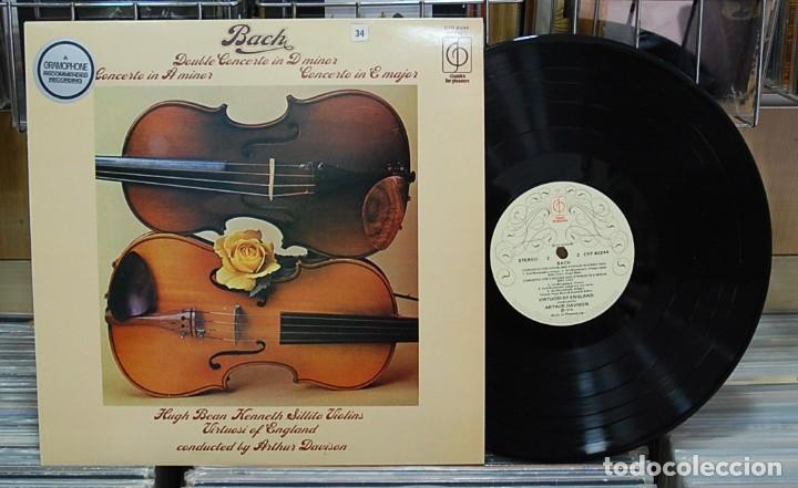 Discos de vinilo: Bach, double concerto. Arthur Davison. LP edici&oacute;n inglesa - Foto 1