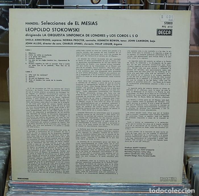 Discos de vinilo: LMV - Handel. Messiah (selections). Leopold Stokowski. LP - Foto 2