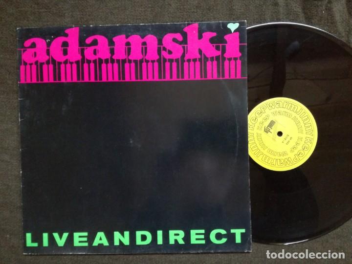 Discos de vinilo: ADAMSKI LIVE AN DIRECT LP 1989 - Foto 1
