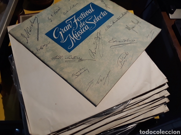 Disques de vinyle: LP Gran festival de m&uacute;sica selecta- 12 discos m&aacute;s libreto- RCA 8