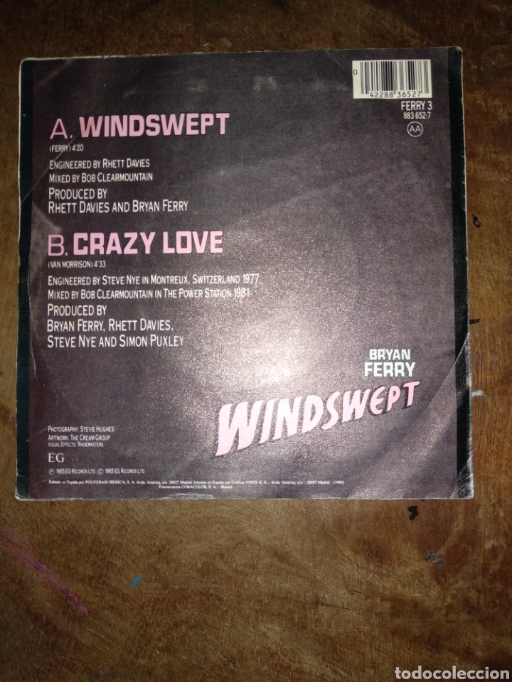 Discos de vinilo: BRYAN FERRY, WINDSWEPT + CRAZY LOVE - Foto 2