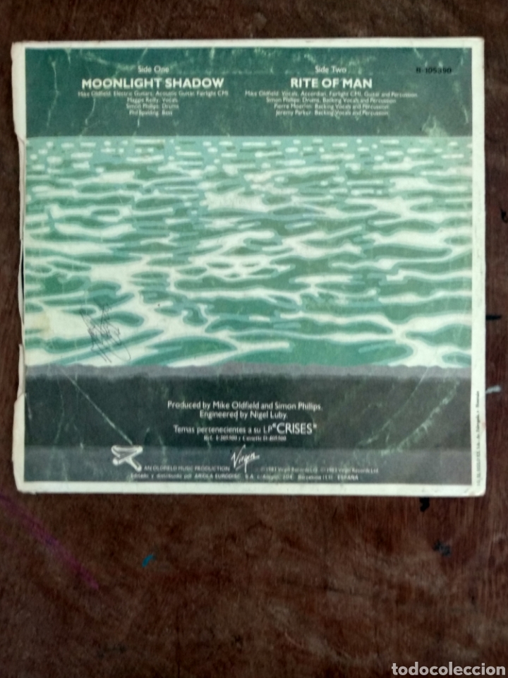 Discos de vinilo: MIKE OLDFIELD, MOONLIGHT SHADOW + RITE OF MAN - Foto 2