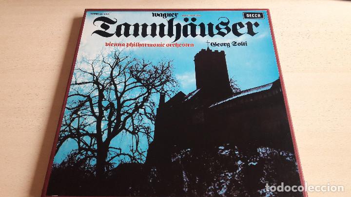 Discos de vinilo: WAGNER: TANNH&Auml;USER. SOLTI. DECCA. 4 LPS CON LIBRETO. - Foto 1