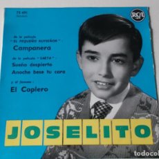 Discos de vinilo: JOSELITO – CAMPANERA (DE LA PELÍCULA EL PEQUEÑO RUYSEÑOR) SELLO RCA – 75 491 RCA – 75.491. Lote 157918250