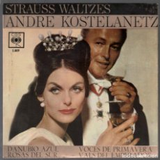 Discos de vinilo: STRAUSS WALTZES - ANDRE KOSTELANETZ / EP CBS RF-3819 , BUEN ESTADO