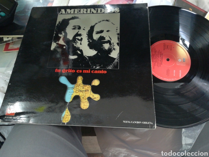 Vinyl records: Amerindios lp tu grito es mi canto espa&ntilde;a 1975 carpeta doble