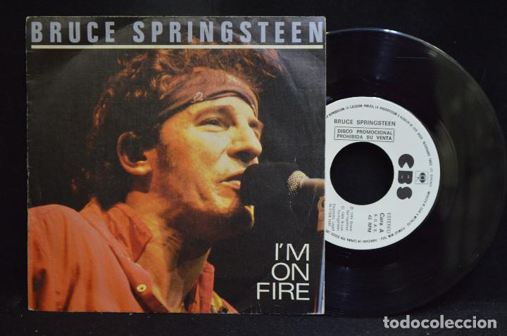 Discos de vinilo: BRUCE SPRINGSTEEN - I&acute;M ON FIRE - SINGLE PROMOCIONAL - Foto 1