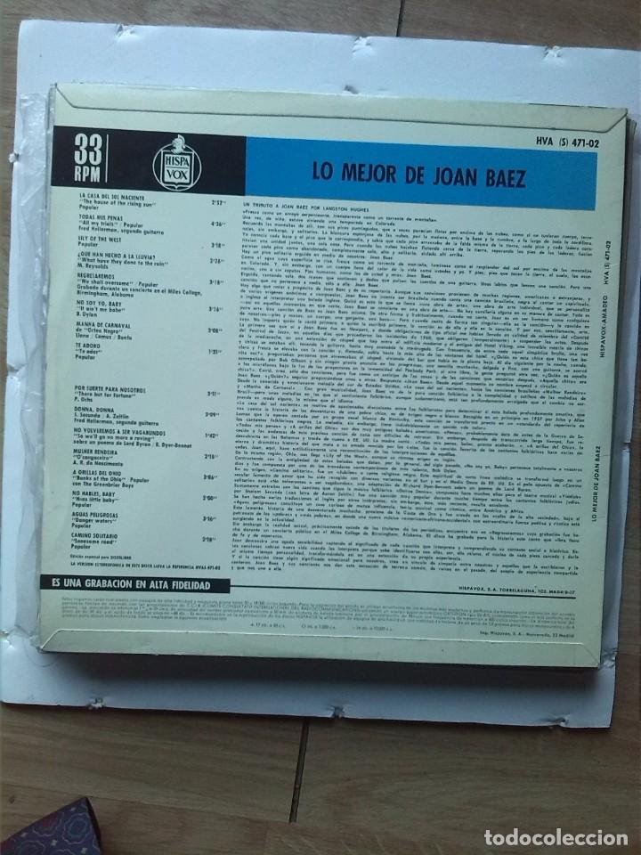 Discos de vinilo: JOAN BAEZ LO MEJOR DE - Foto 2