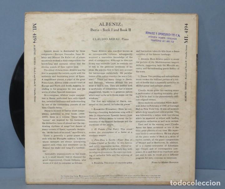 Discos de vinilo: LP. IBERIA. ALBENIZ. CLAUDIO ARRAU - Foto 2