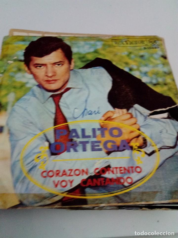 Discos de vinilo: PALITO ORTEGA. CORAZ&Oacute;N CONTENTO. VOY CANTANDO. MRV - Foto 1