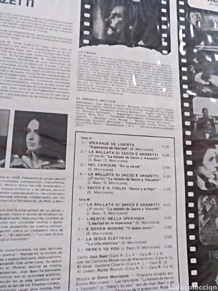 Discos de vinilo: Sacco y Vamzetti. Morricone - Foto 2