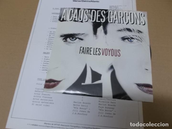 Dischi in vinile: A CAUS&rsquo;DES GARCONS (SN) FAIRE LES VOYOUS A&Ntilde;O 1988 &ndash; EDICION PROMOCIONAL + HOJA PROMOCIONAL