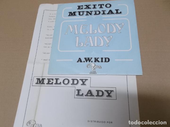 Dischi in vinile: A.W. KID (SN) MELODY LADY A&Ntilde;O 1974 &ndash; EDICION PROMOCIONAL + HOJA PROMOCIONAL