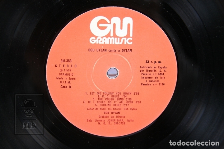 Discos de vinilo: Disco LP De Vinilo - Bob Dylan Canta a Dylan - Gramusic - A&ntilde;o 1975 - Foto 2