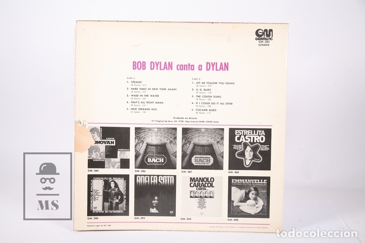 Discos de vinilo: Disco LP De Vinilo - Bob Dylan Canta a Dylan - Gramusic - A&ntilde;o 1975 - Foto 3