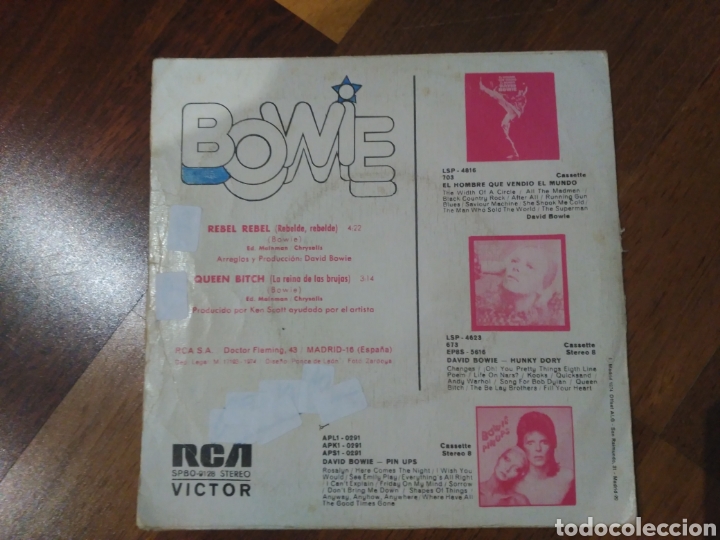 Discos de vinilo: Bowie Rebel Rebel / Queen Bitch - Foto 2